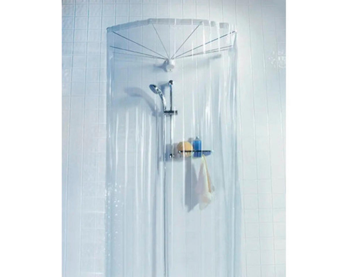 DUSCHVORHANG OMBRELLA 200/170 cm  - Transparent, Basics, Kunststoff (200/170cm) - Spirella