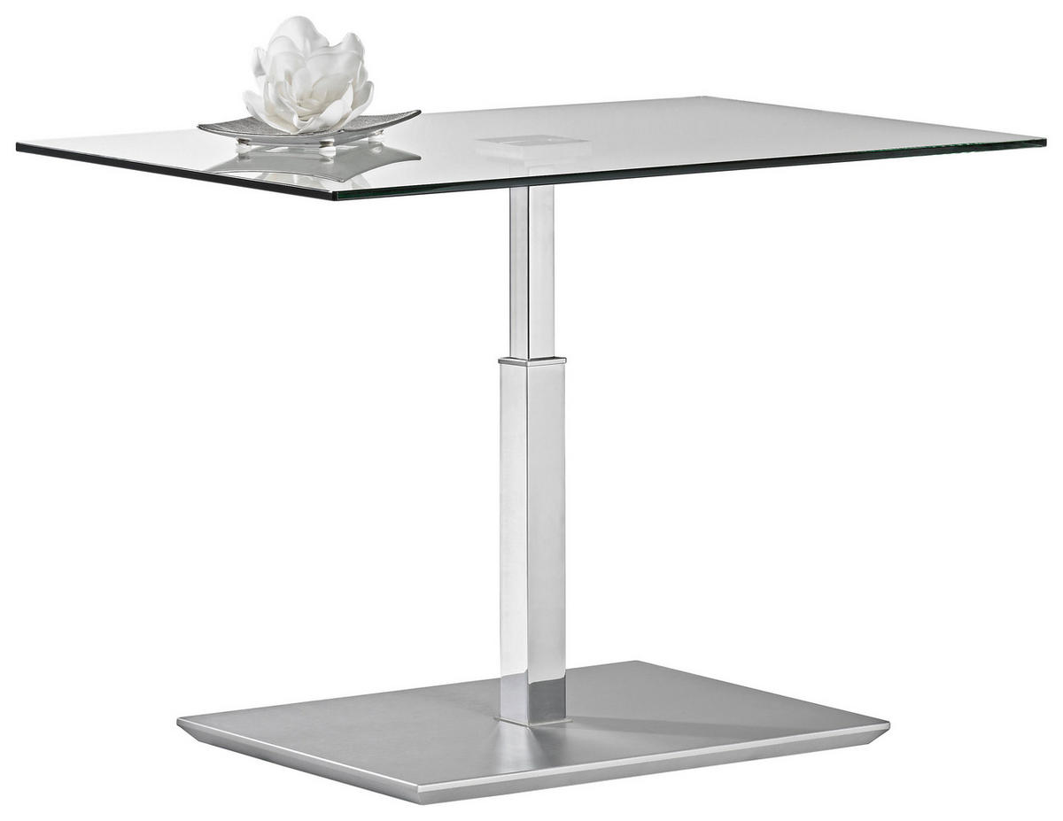 COUCHTISCH ESG, Klarglas 90/60/44 cm rechteckig Chromfarben  - Chromfarben, Design, Glas/Holzwerkstoff (90/60/44cm) - Venda