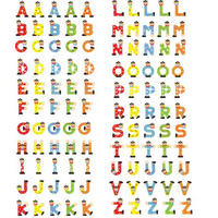 DEKORATIVNE ČRKE - večbarvno, Basics, les