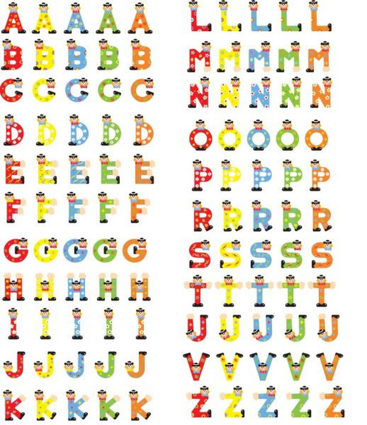 DEKORATIVNE ČRKE - večbarvno, Basics, les