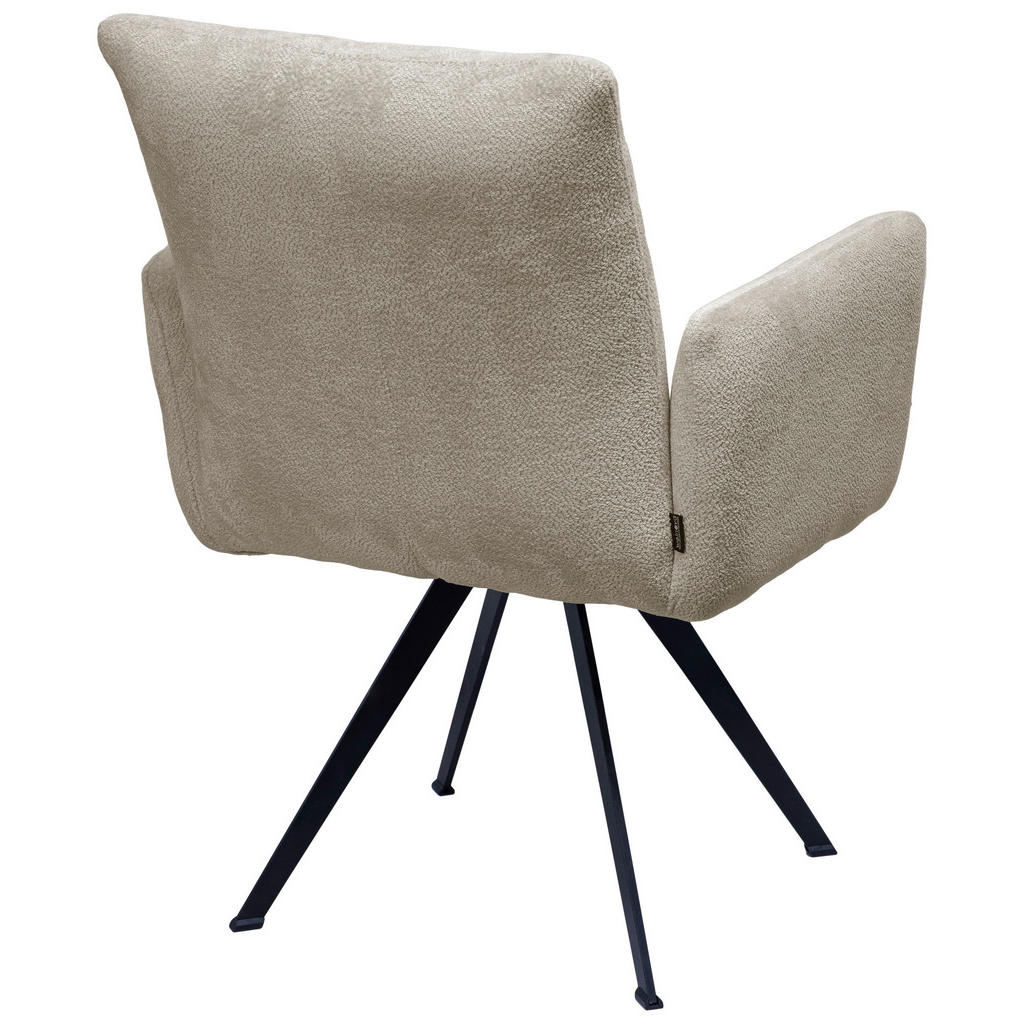 Thumbnail - Welnova Armlehnstuhl, Taupe, Metall, Textil, Stativgestell, 63x87x71 cm, Fsc, Stoffauswahl, automatische Rückholfunktion...