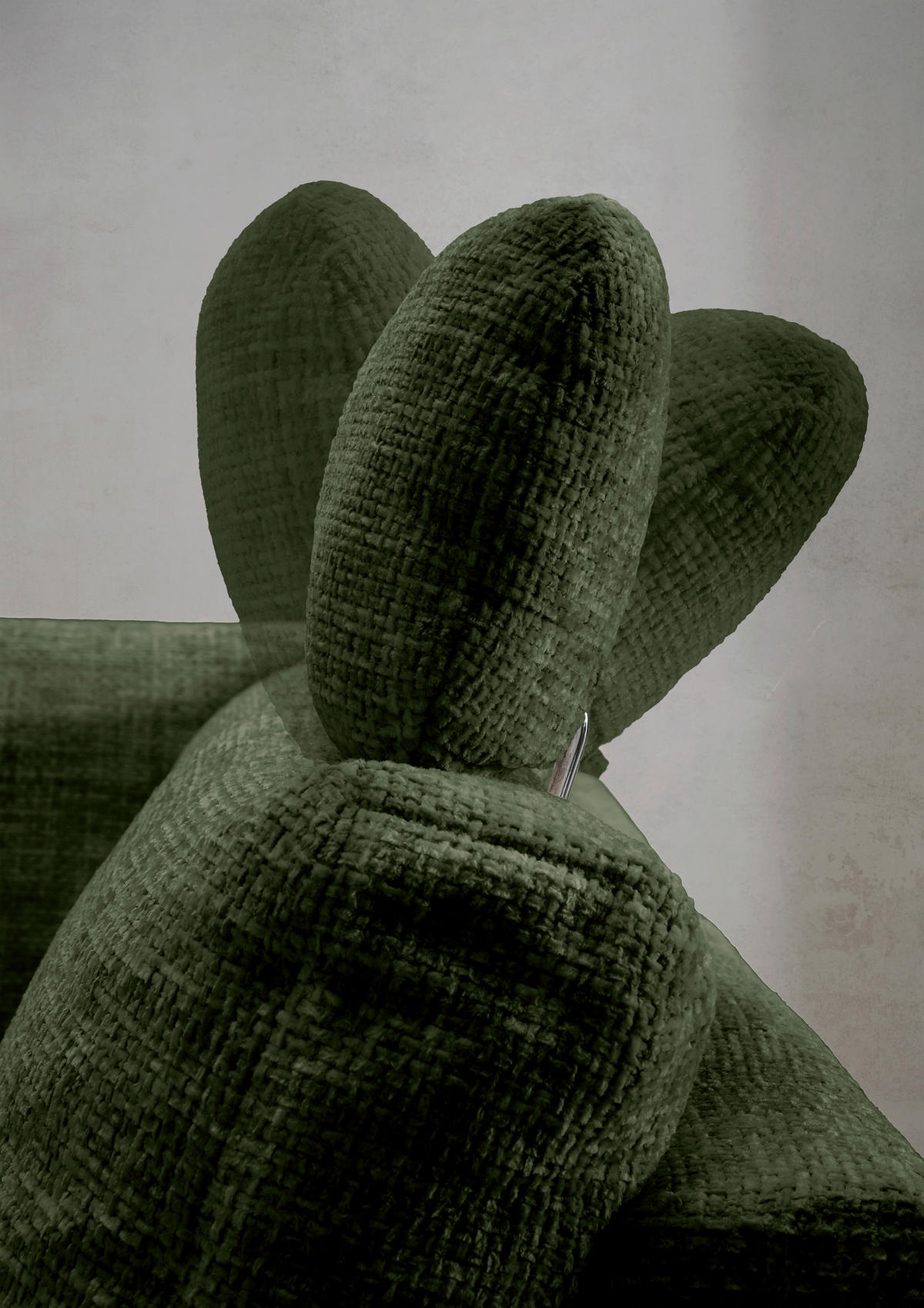 ECKSCHLAFSOFA in Struktur Dunkelgrün  - Wildeiche/Dunkelgrün, MODERN, Holz/Textil (265/206cm) - Livetastic