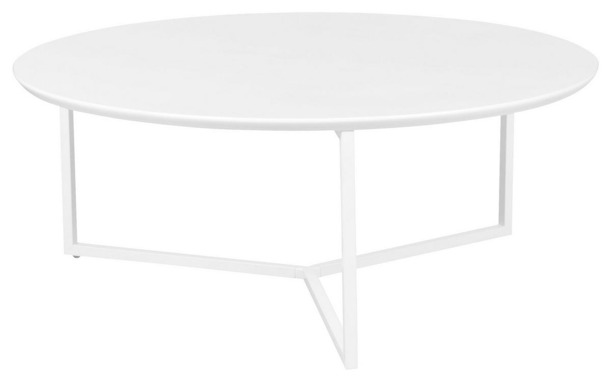 COUCHTISCH 80/80/33 cm rund Weiß  - Weiß, Design, Holzwerkstoff/Metall (80/80/33cm) - MID.YOU
