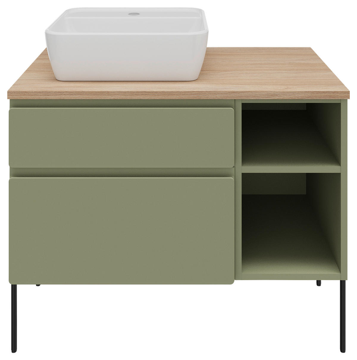 WASCHBECKENUNTERSCHRANK 90/51/47 cm  - Grün, MODERN, Holzwerkstoff (90/51/47cm) - Welnova