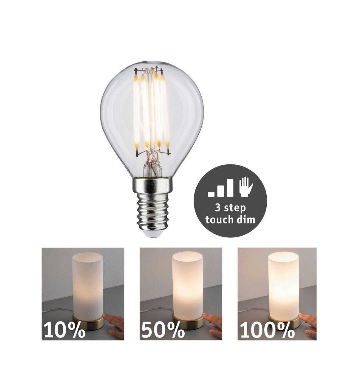 LED-LEUCHTMITTEL   E14 1x5W W 432 lm  - Klar, Basics, Glas (9,7cm) - Paulmann