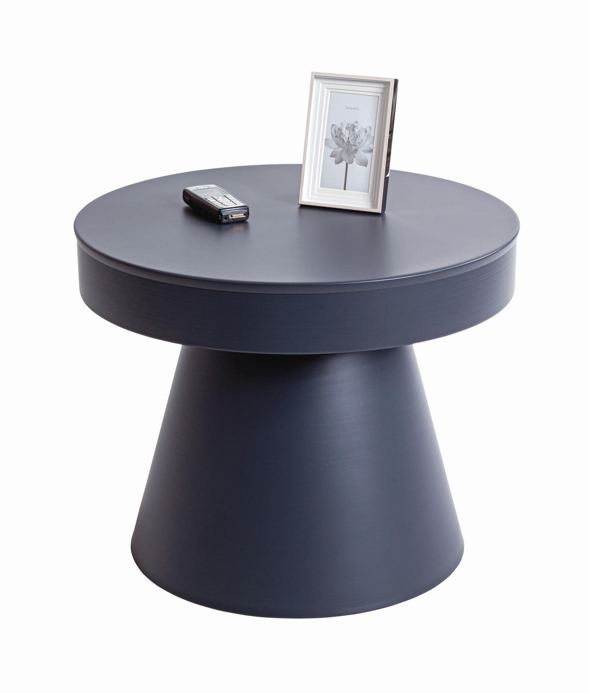 BEISTELLTISCH 50/50/40 cm Graphitfarben rund  - Graphitfarben, Design, Metall (50/50/40cm)