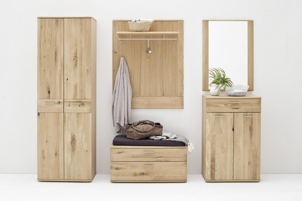 GARDEROBE 5-teilig  in 240/197/38 cm  - Eichefarben, Natur, Holz/Holzwerkstoff (240/197/38cm)