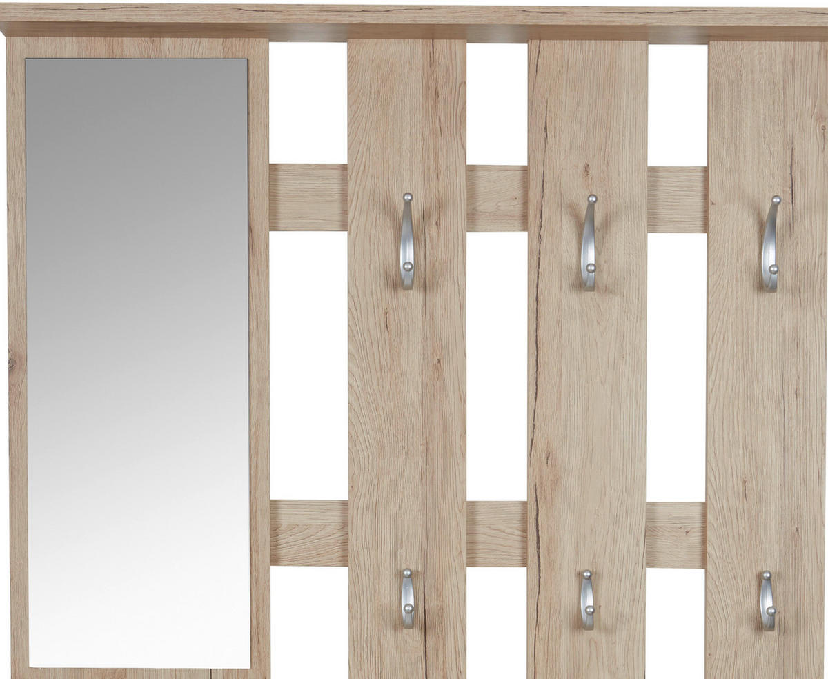 GARDEROBE  in 100/190/26 cm  - Eichefarben/Braun, KONVENTIONELL, Glas/Holzwerkstoff (100/190/26cm) - MID.YOU