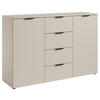 SIDEBOARD  in 135/90/40 cm  - Kaschmir/Schwarz, Basics, Holzwerkstoff/Kunststoff (135/90/40cm) - Carryhome