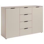 SIDEBOARD  in 135/90/40 cm  - Kaschmir/Schwarz, Basics, Holzwerkstoff/Kunststoff (135/90/40cm) - Carryhome