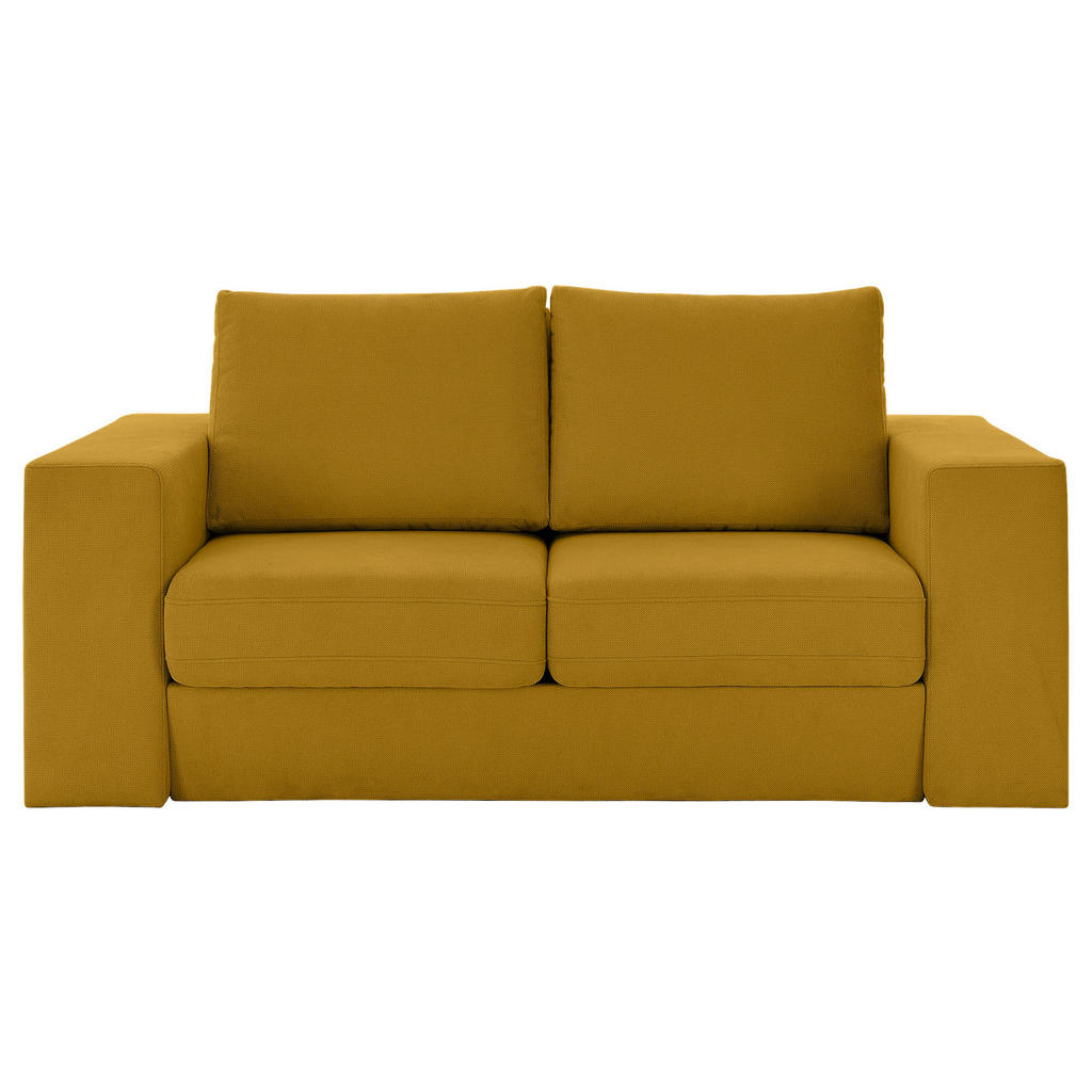 Thumbnail - Looks by W.Joop 3,5-Sitzer Looks V-2, Gelb, Textil, Eiche, massiv, 2-Sitzer, 232x96x107 cm, Made in EU, Wohnzimmer, Sofa...