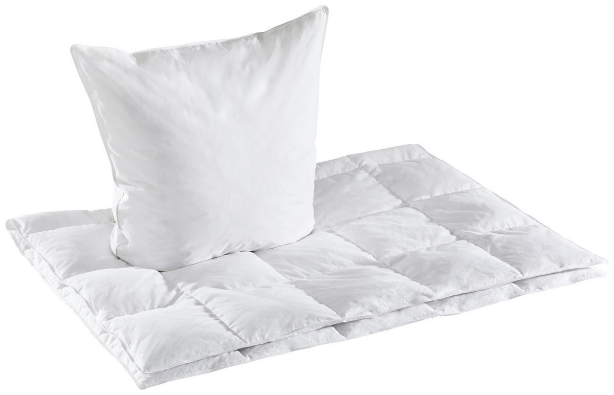 CELOROČNÍ PŘIKRÝVKA, 135/200 cm, peří, prachové peří - bílá, Basics, textil (135/200cm) - Boxxx