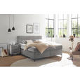 BOXSPRINGBETT 180/200 cm,  in Hellgrau  - Hellgrau/Schwarz, Design, Holzwerkstoff/Kunststoff (180/200cm) - Xora