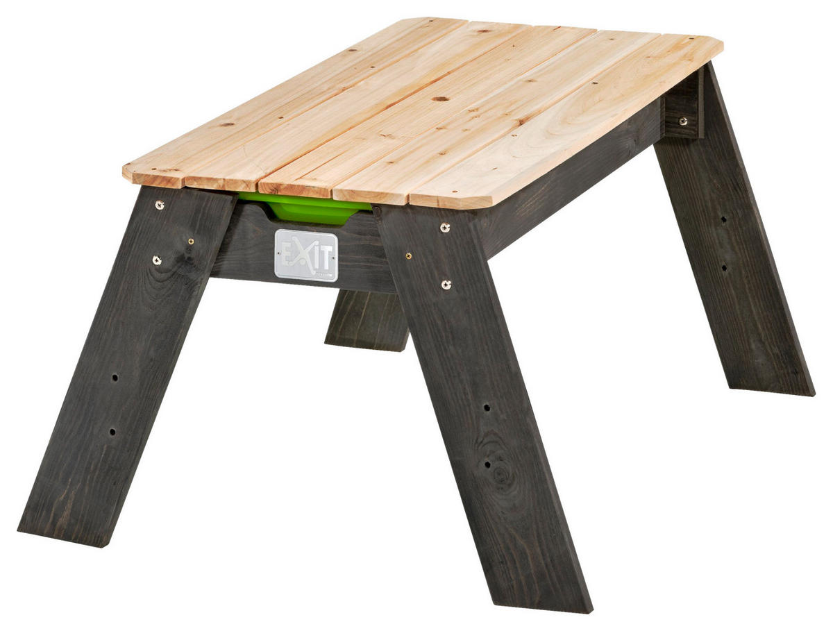 SAND- UND WASSERTISCH  - Grau/Grün, KONVENTIONELL, Holz/Kunststoff (69/94/50cm) - EXIT Toys