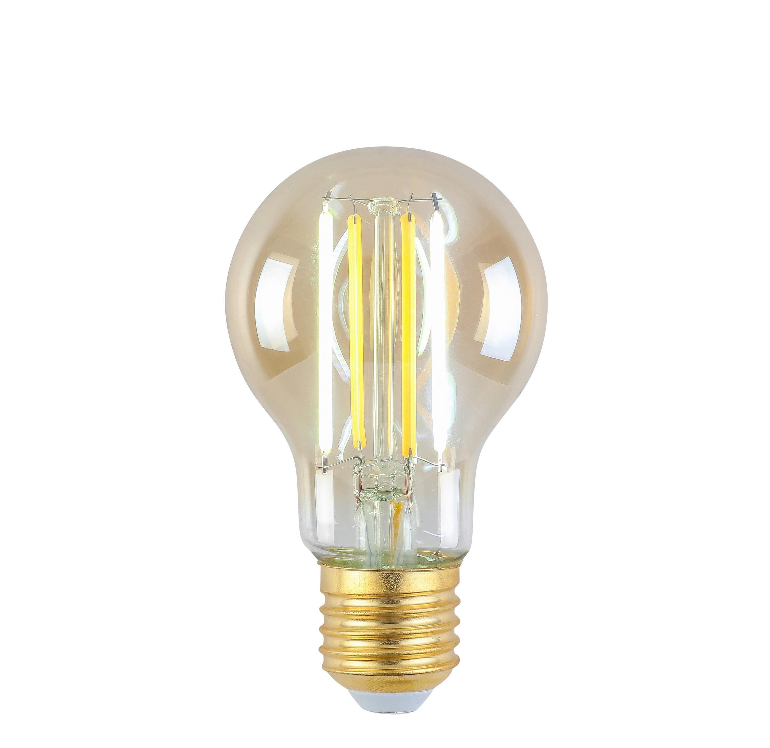 LED OKOS IZZÓ,   4,9 W E27  - borostyánszínű, Lifestyle, üveg/fém (6/10,5cm) - Boxxx