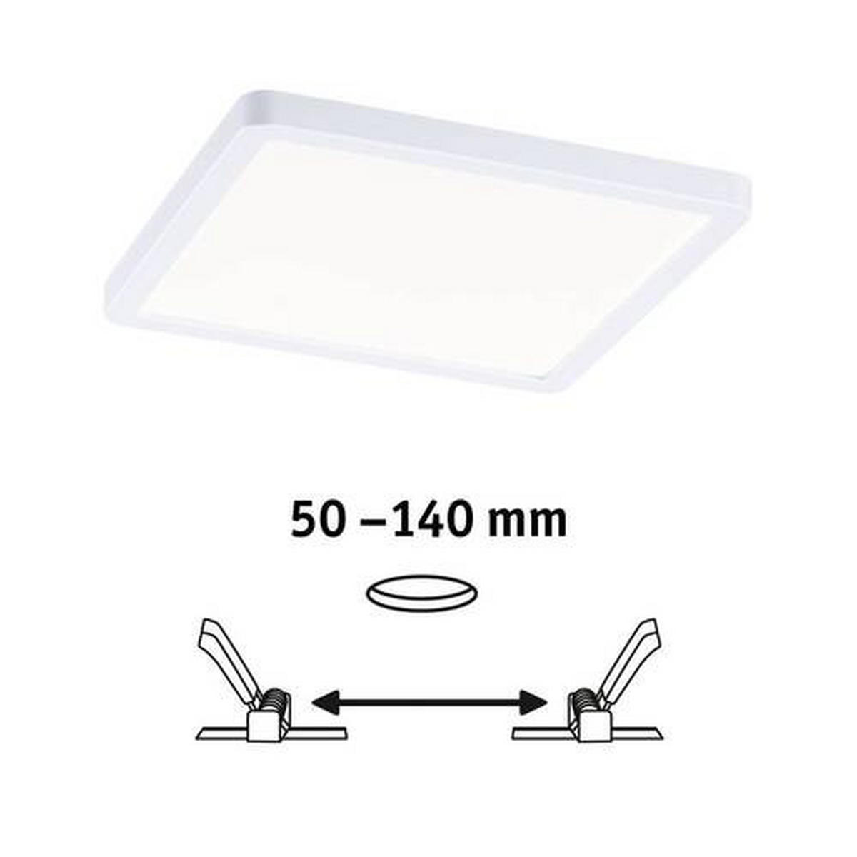 LED-PANEEL 17,5/17,5/5 cm   - Weiß, Design, Kunststoff (17,5/17,5/5cm) - Paulmann