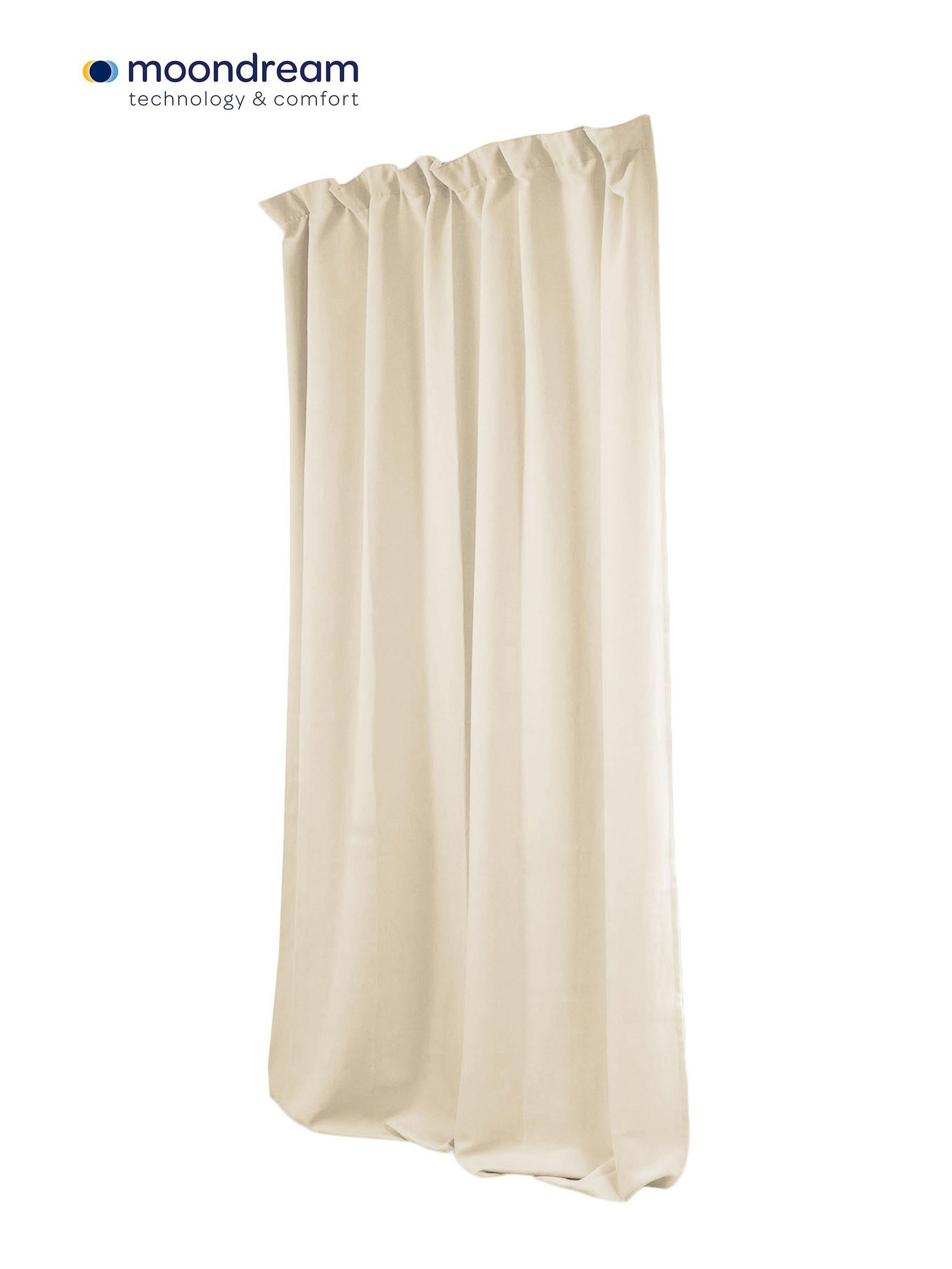 VERDUNKELUNGSVORHANG - Beige, Basics, Textil (135/250cm)