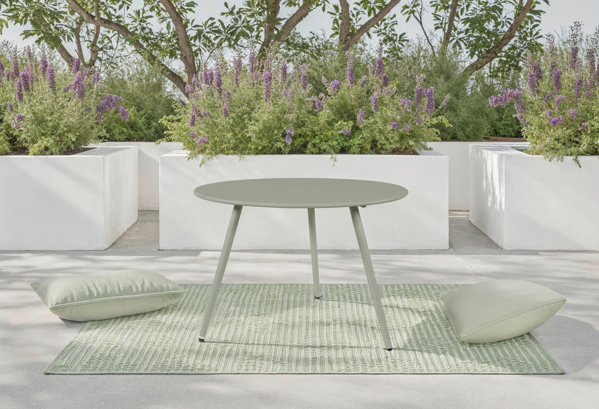 LOUNGETISCH  - Salbeigrün, MODERN, Metall (45/35cm) - Ambia Garden