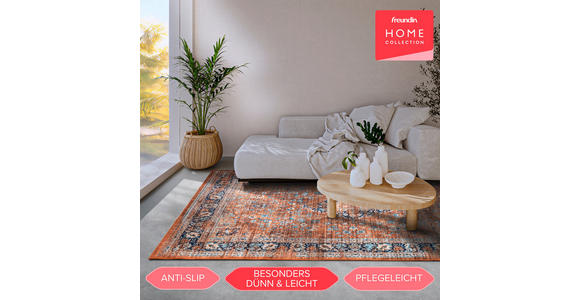 VINTAGE-TEPPICH 120/160/160 cm Asya Dunkelblau, Kupferfarben  - Dunkelblau/Kupferfarben, Design, Kunststoff/Textil (120/160/160cm) - Novel