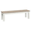 SITZBANK 160/45/43 cm Weiß, Eichefarben  - Eichefarben/Weiß, Design (160/45/43cm) - SetOne by Musterring