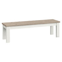 SITZBANK 160/45/43 cm Weiß, Eichefarben  - Eichefarben/Weiß, Design (160/45/43cm) - SetOne by Musterring