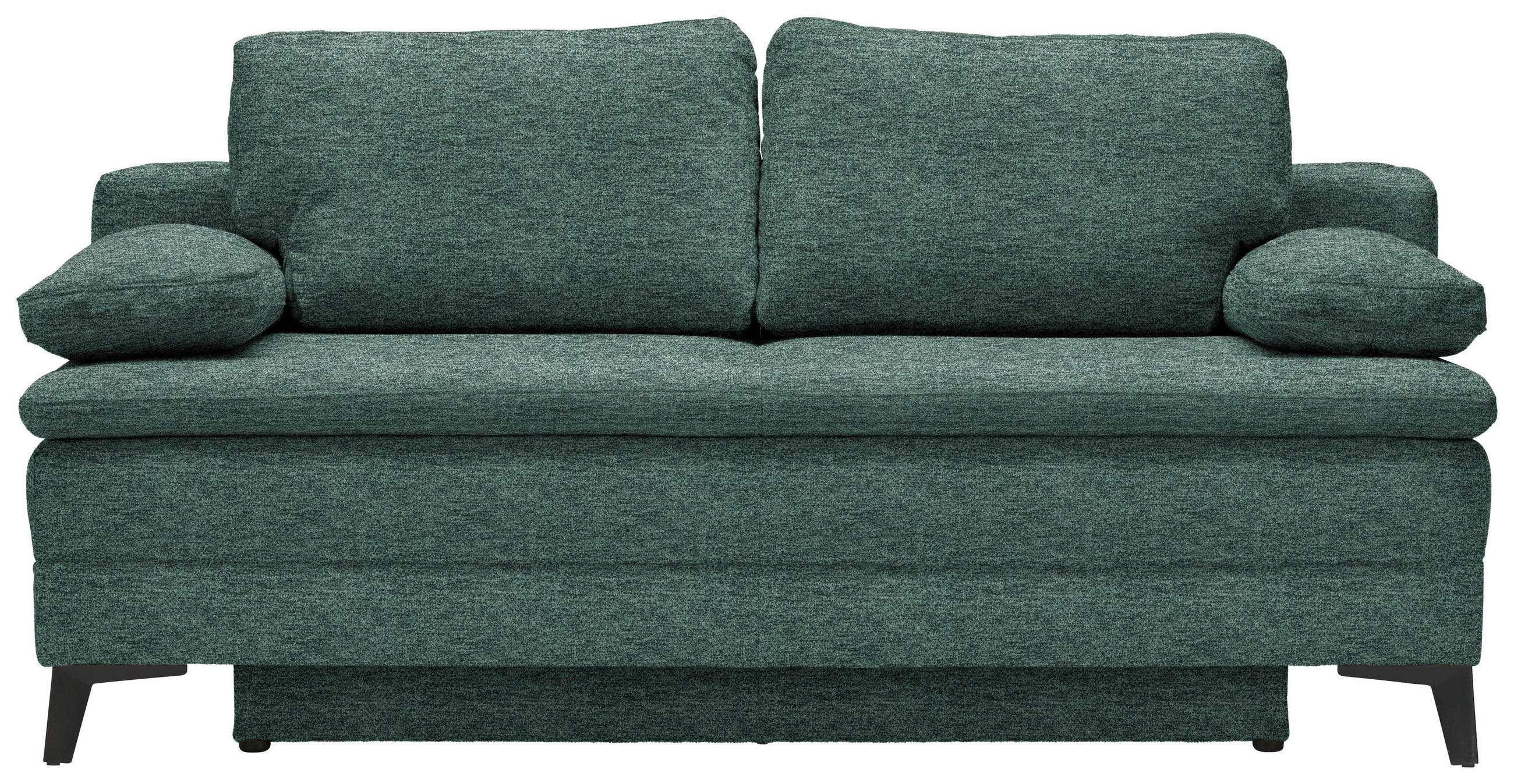 BOXSPRINGSOFA in Webstoff Grün  - Schwarz/Grün, Design, Textil/Metall (200/100/108cm) - Novel