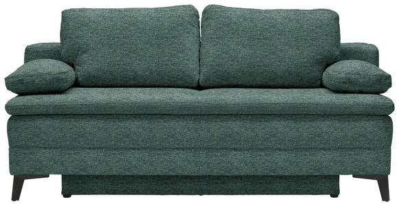 BOXSPRINGSOFA in Webstoff Grün  - Schwarz/Grün, MODERN, Textil/Metall (200/100/108cm) - Novel