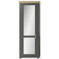 GARDEROBENSCHRANK  in 74,5/206,6/42,2 cm  - Chromfarben/Eichefarben, Basics, Holzwerkstoff/Metall (74,5/206,6/42,2cm) - SetOne by Musterring