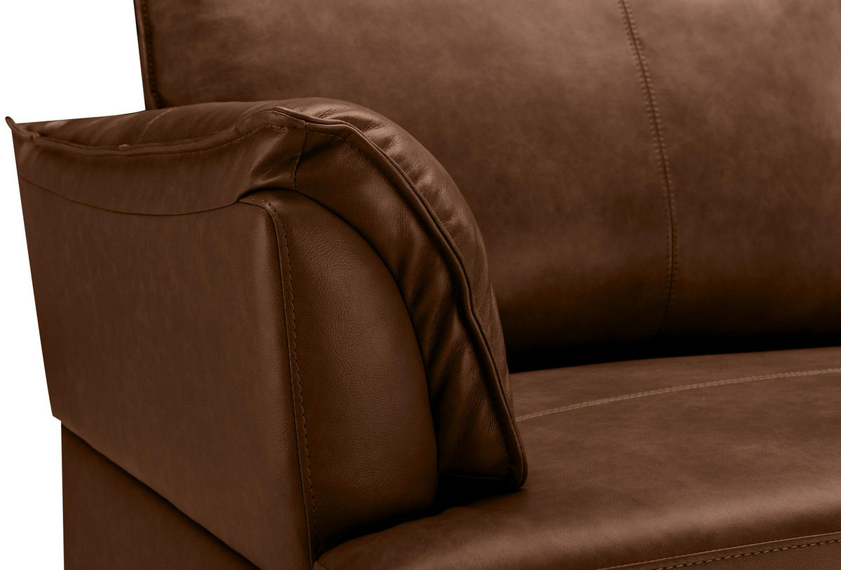 DVOSJED drvo, tekstil, koža  tamno smeđa    - tamno smeđa/crna, Design, koža/drvo (195/87/90cm) - MID.YOU