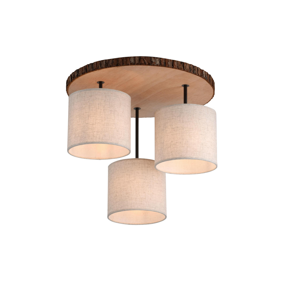 DECKENLEUCHTE    26-120/50/45 cm  - Beige/Braun, KONVENTIONELL, Kunststoff/Textil (26-120/50/45cm)