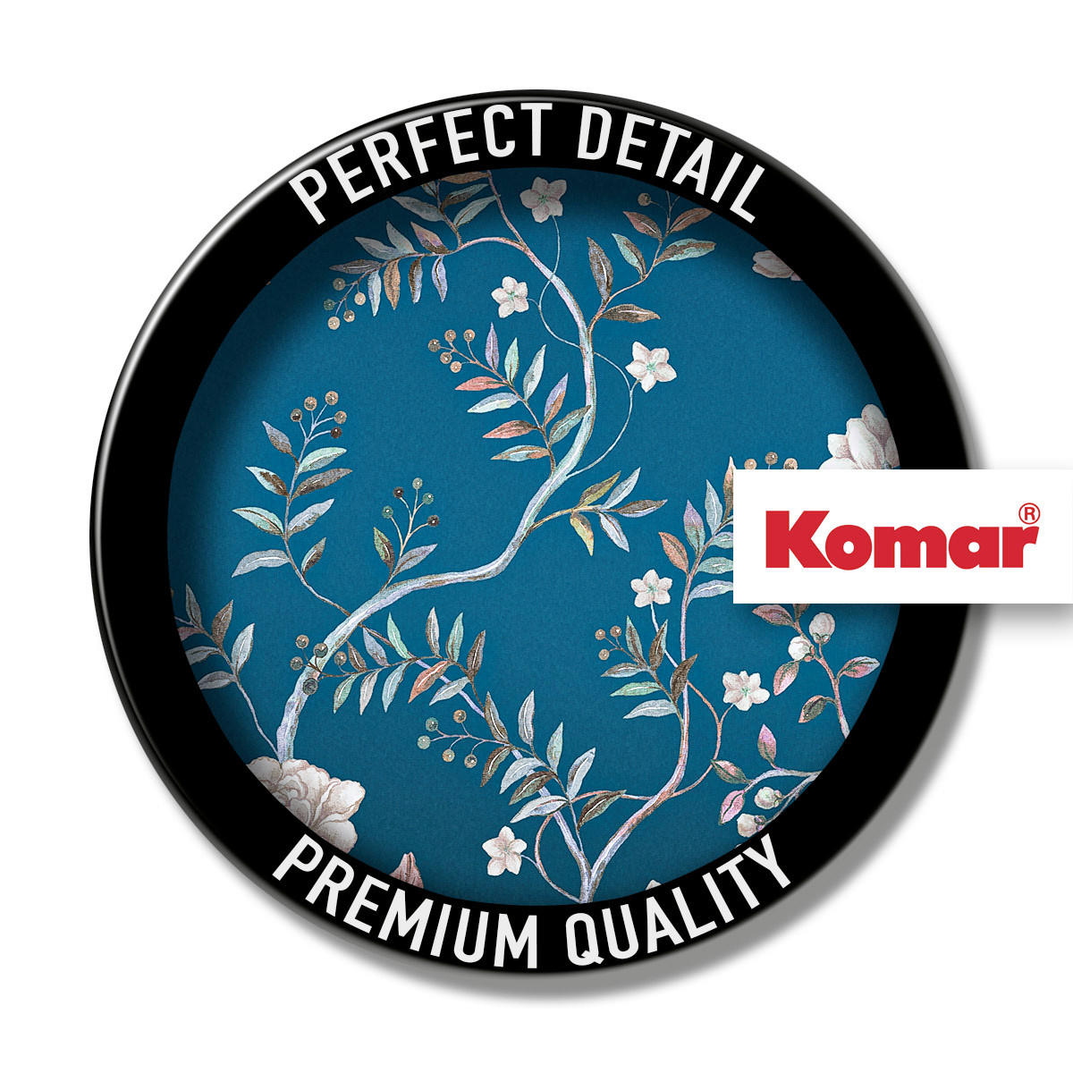 NON WOVEN-TAPET 300/250 cm  - vit/blå, Basics (300/250cm) - Komar
