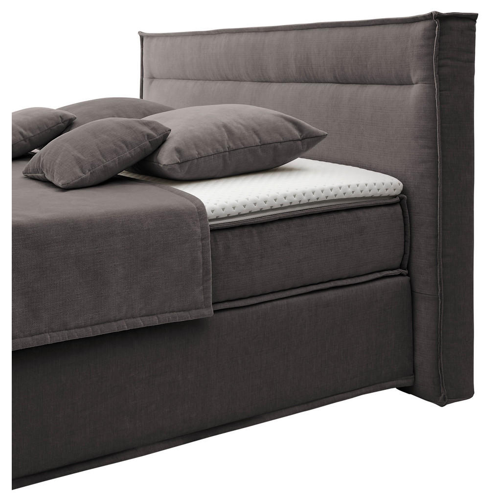Thumbnail - Musterring Boxspringbett, Anthrazit, Textil, H2, 7-Zonen, Höhe ca. 22 cm, 180x200 cm, Dgm, Stoffauswahl, in verschiedene...