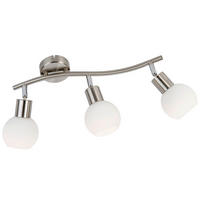LED-STRAHLER 40/21 cm   - Weiß/Nickelfarben, Basics, Glas/Metall (40/21cm) - Globo