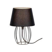 TISCHLEUCHTE 20/29 cm   - Schwarz, KONVENTIONELL, Textil/Metall (20/29cm)