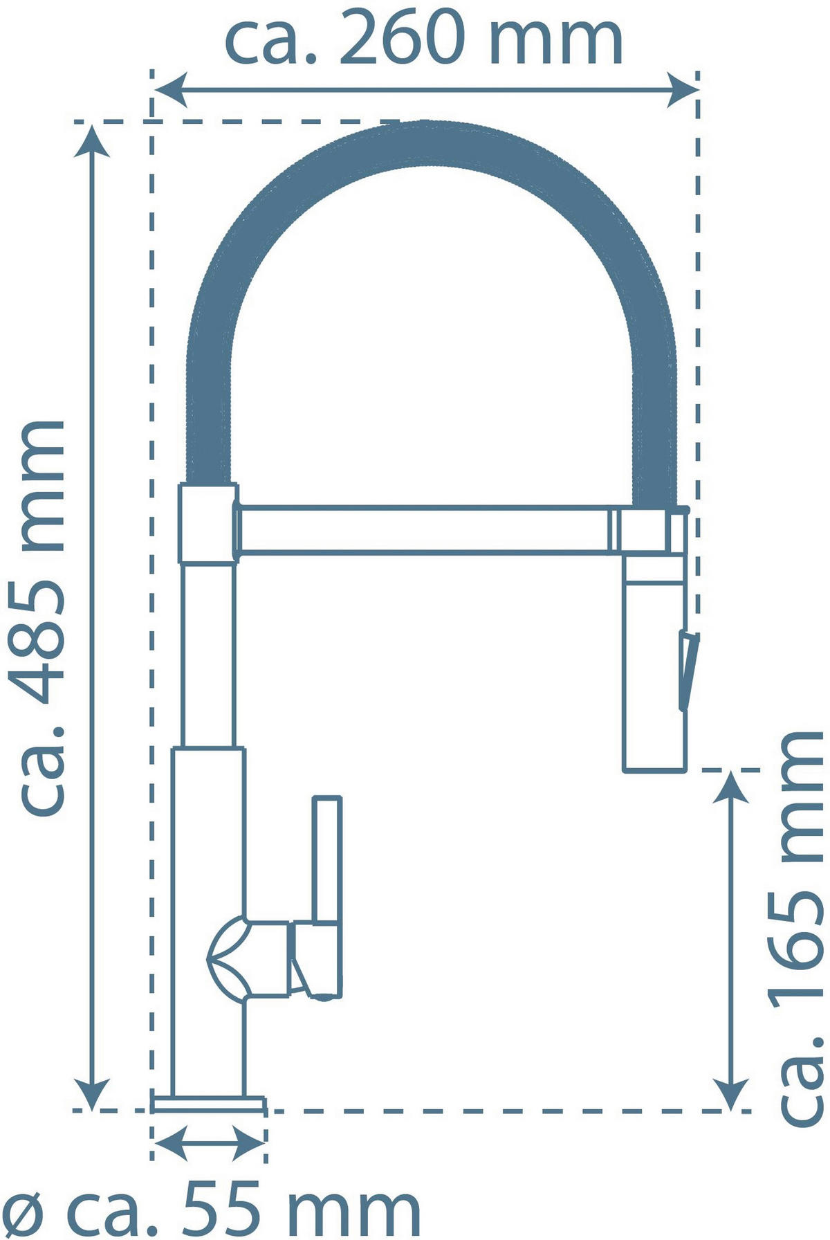 KÜCHENARMATUR 79146  - Chromfarben/Schwarz, Basics, Metall (26/48,5/5,5cm) - Schütte