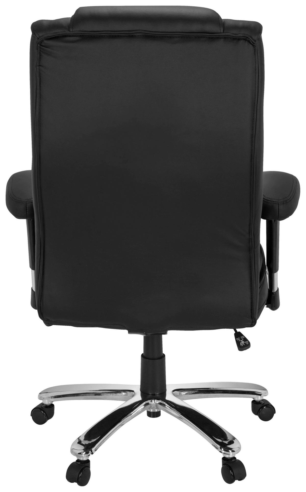 PISARNIŠKI STOL tekstil črna  - srebrne barve/črna, Moderno, kovina/umetna masa (77/123/84cm) - MID.YOU