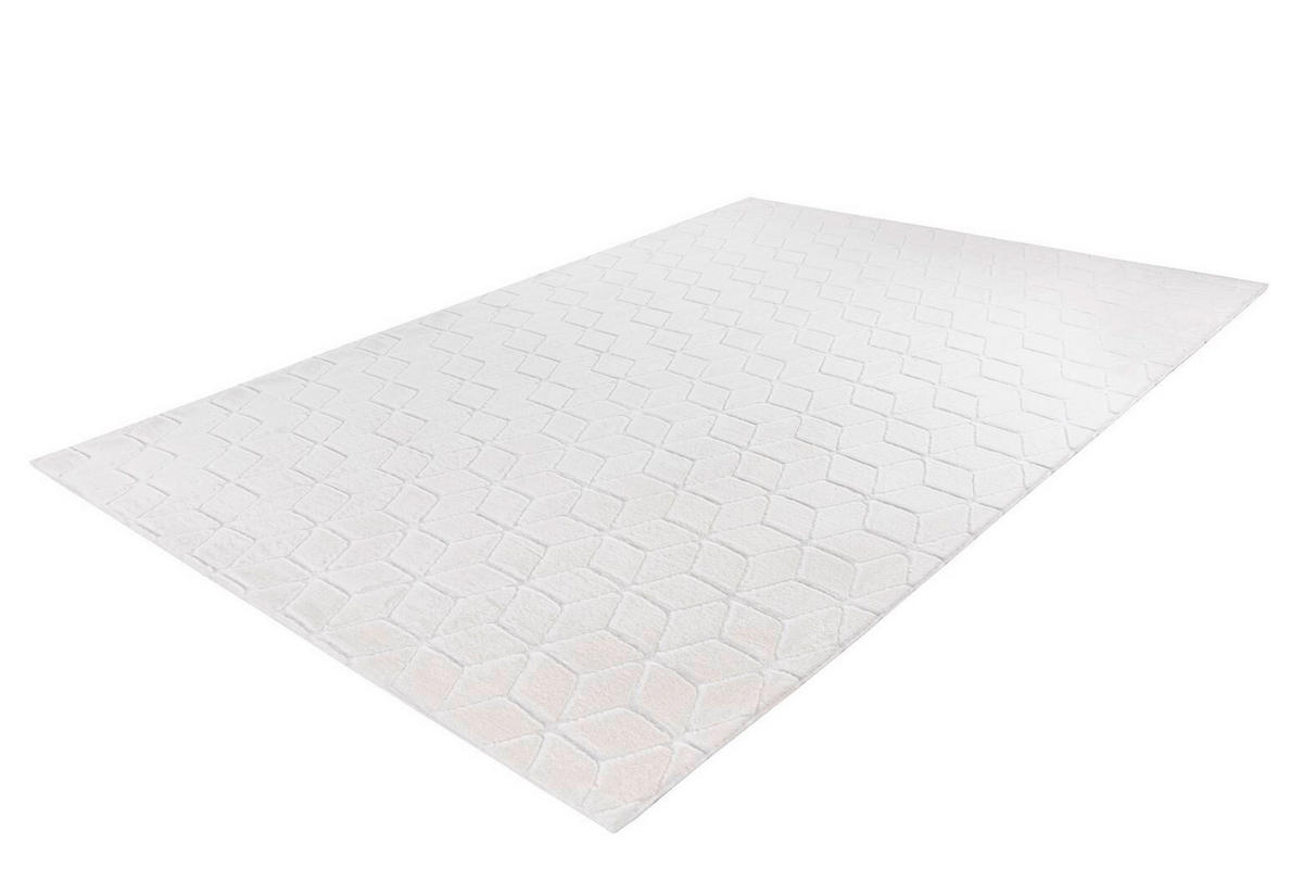TEPPICH 80/150 cm Vivica 125 Weiß Weiß  - Weiß, KONVENTIONELL, Textil (80/150cm)