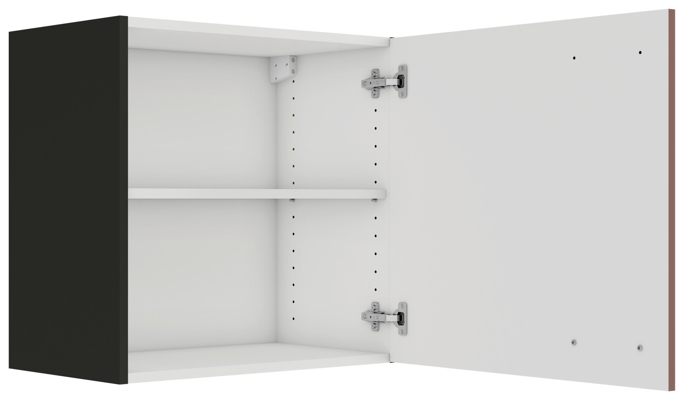 KÜCHENOBERSCHRANK 60/57,6/34,6 cm  in Rotbraun  - Rotbraun/Anthrazit, Basics, Holzwerkstoff/Metall (60/57,6/34,6cm) - Optifit