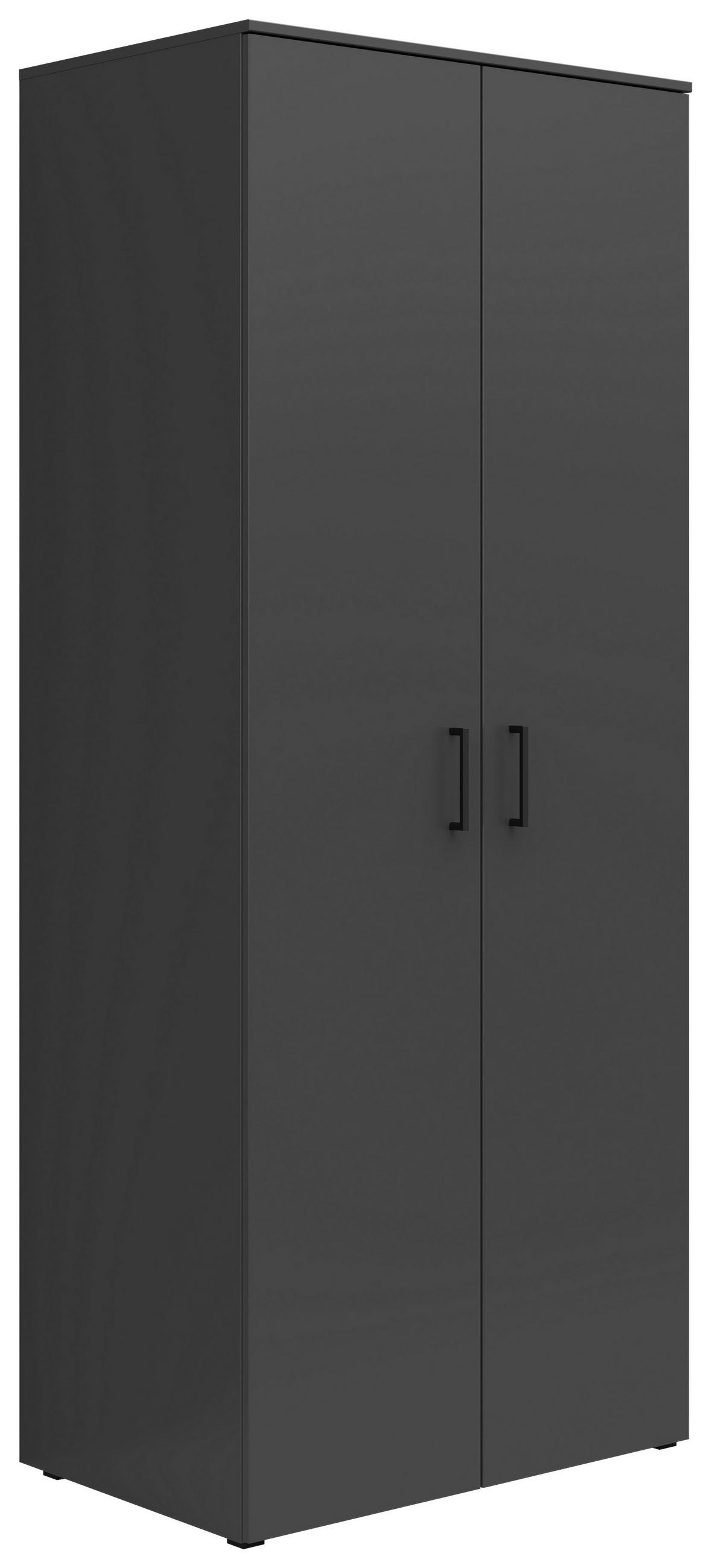 VÍCEÚČELOVÁ SKŘÍŇ, barvy grafitu, 80/195/52 cm - černá/barvy grafitu, Moderní, kompozitní dřevo/plast (80/195/52cm) - Carryhome