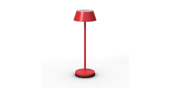 AKKU-TISCHLEUCHTE 11/30 cm  - Rot/Schwarz, Trend, Kunststoff/Metall (11/30cm) - Novel