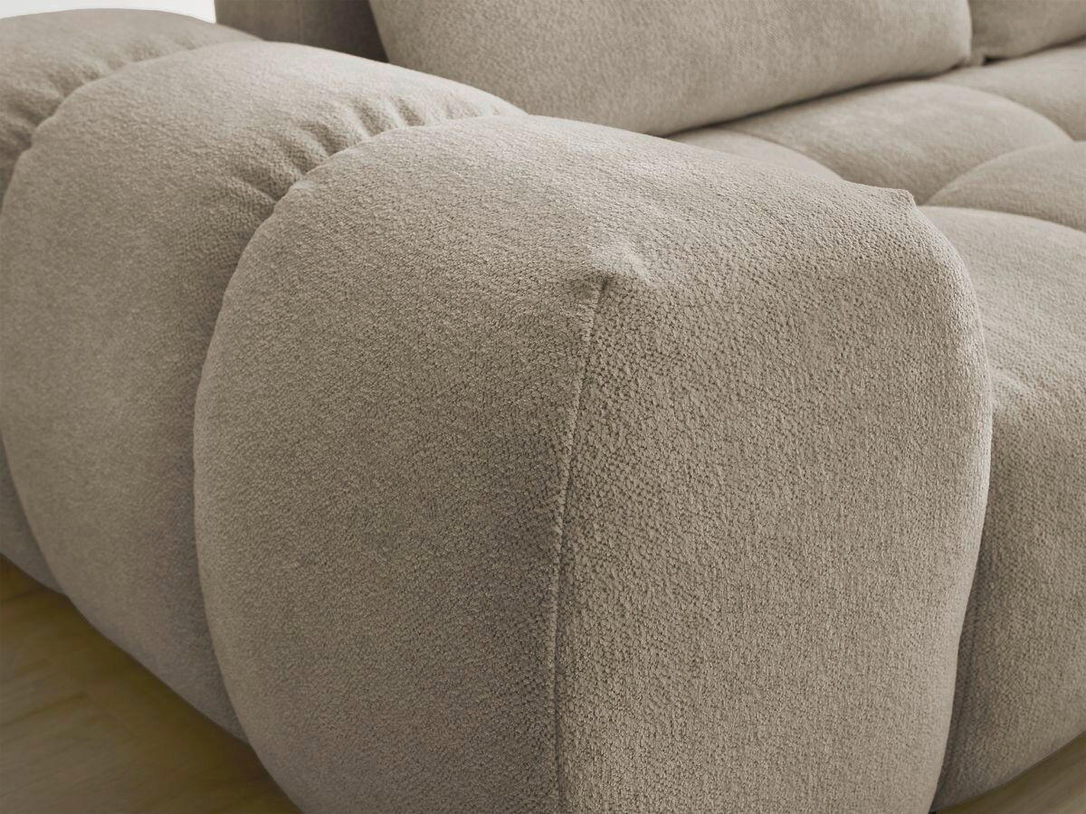 3-SITZER-SOFA EVEREST Flachgewebe Taupe  - Taupe/Schwarz, MODERN, Kunststoff/Textil (278/90/115cm)