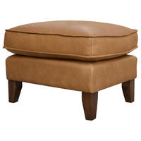 HOCKER in Holz, Leder Cognac  - Cognac/Dunkelbraun, LIFESTYLE, Leder/Holz (65/49/80cm) - Landscape