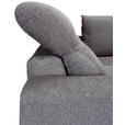 ECKSOFA Dunkelgrau Chenille Zierkissen, Bettkasten, Schlaffunktion, Rücken echt, Kopfteilverstellung, Liegefläche im Originalstoff  - Dunkelgrau/Schwarz, KONVENTIONELL, Textil/Metall (266/185cm) - Carryhome