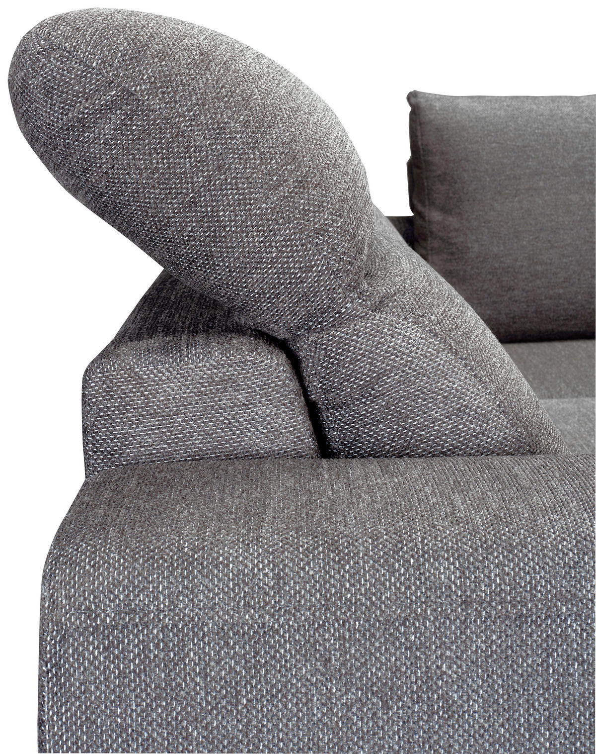 ECKSOFA Dunkelgrau Chenille  - Dunkelgrau/Schwarz, KONVENTIONELL, Textil/Metall (266/185cm) - Carryhome