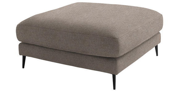 ECKSOFA  in Flachgewebe Taupe  177/253 cm  - Taupe/Schwarz, Design, Textil/Metall (177/253cm) - Dieter Knoll