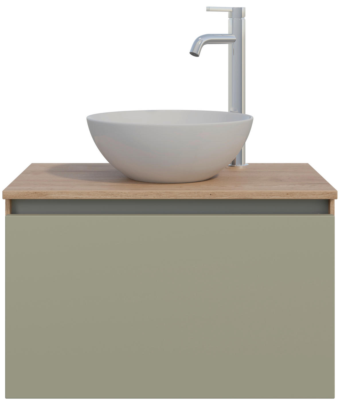 WASCHTISCHKOMBI 60,3 cm  - Edelstahlfarben/Eichefarben, MODERN, Keramik/Holzwerkstoff (60,3cm) - Celina Home