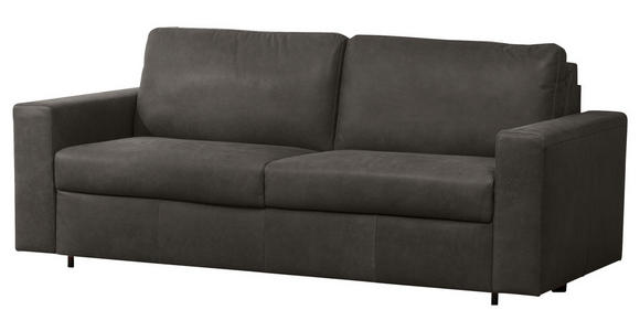 SCHLAFSOFA  in Echtleder Schwarz  - Schwarz, KONVENTIONELL, Leder/Kunststoff (198/84/98cm) - Novel