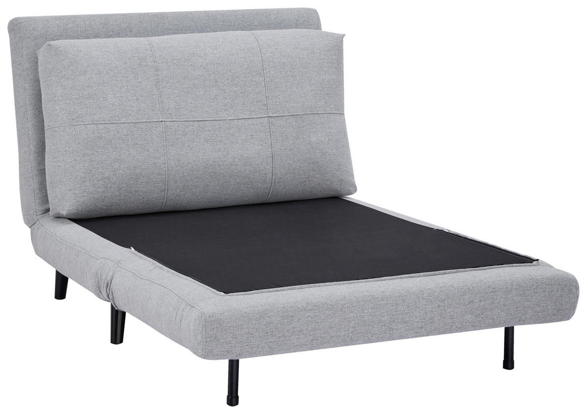 SCHLAFSESSEL in Webstoff Hellgrau  - Hellgrau/Schwarz, Design, Holz/Textil (102/89/85cm) - Ti'me