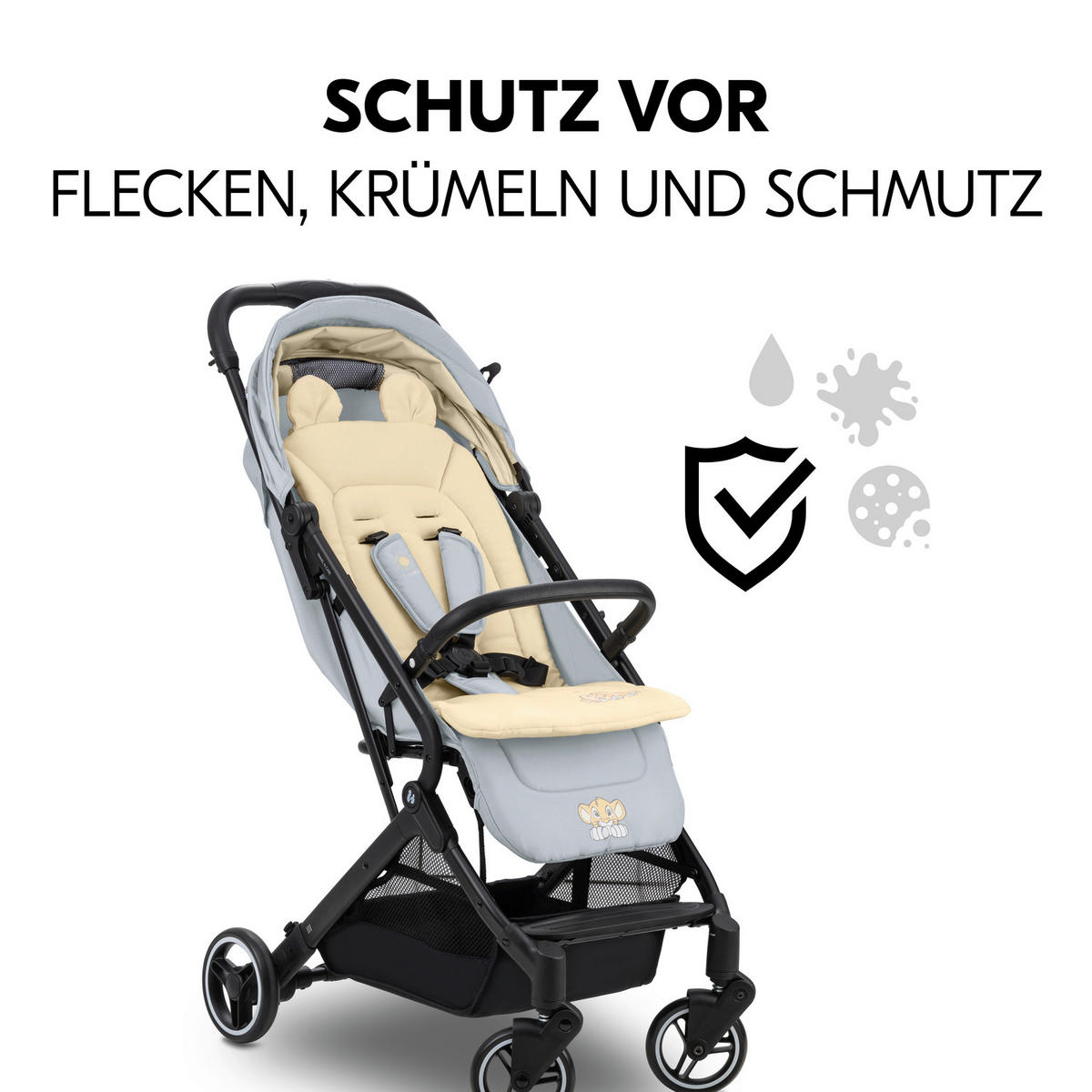 KINDERWAGENEINLAGE - Beige, Basics, Kunststoff/Textil (70/37/3cm) - Hauck
