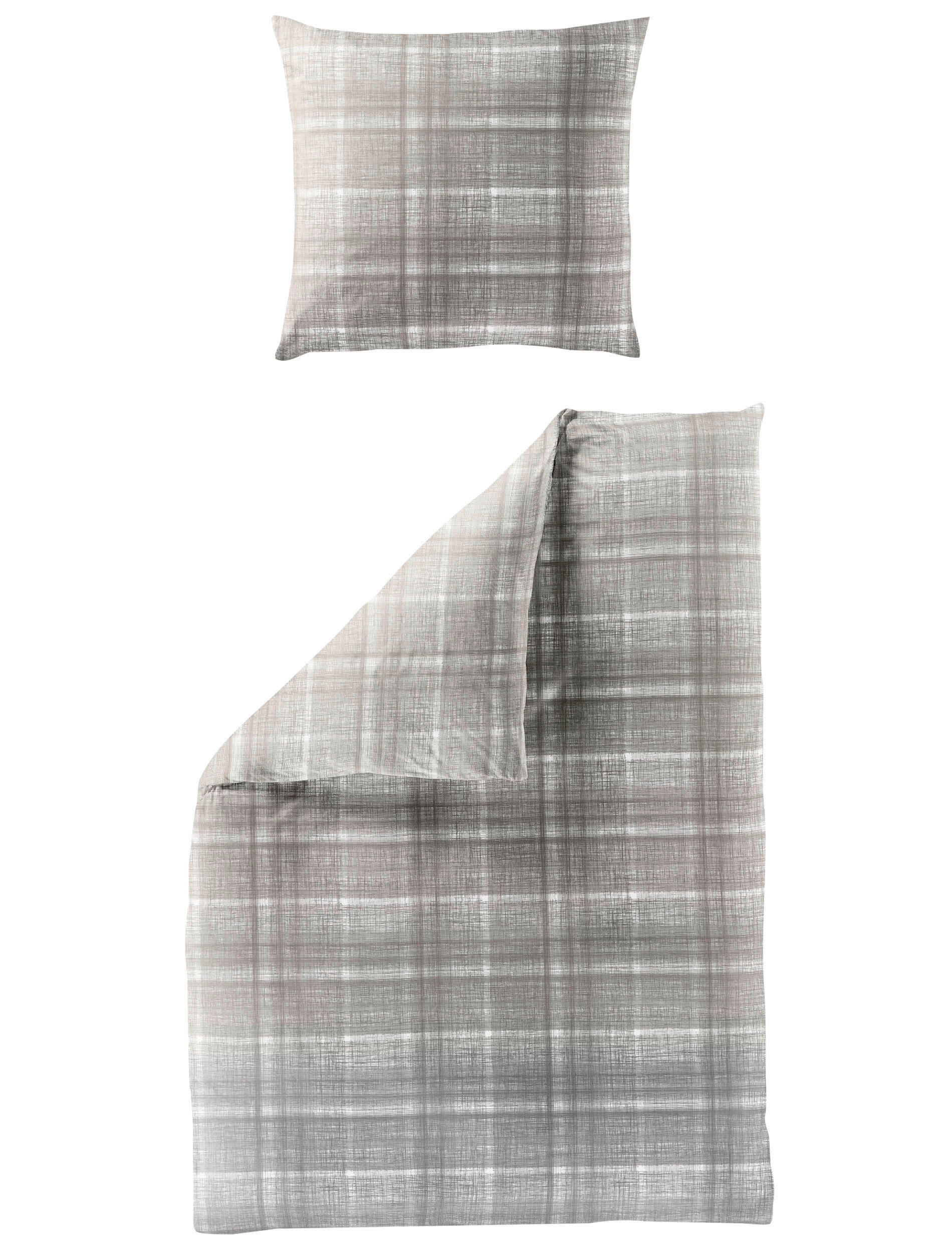 BETTWÄSCHE 2-teilig Biber 135/200 cm  - Naturfarben, Design, Textil (135/200cm) - Bierbaum